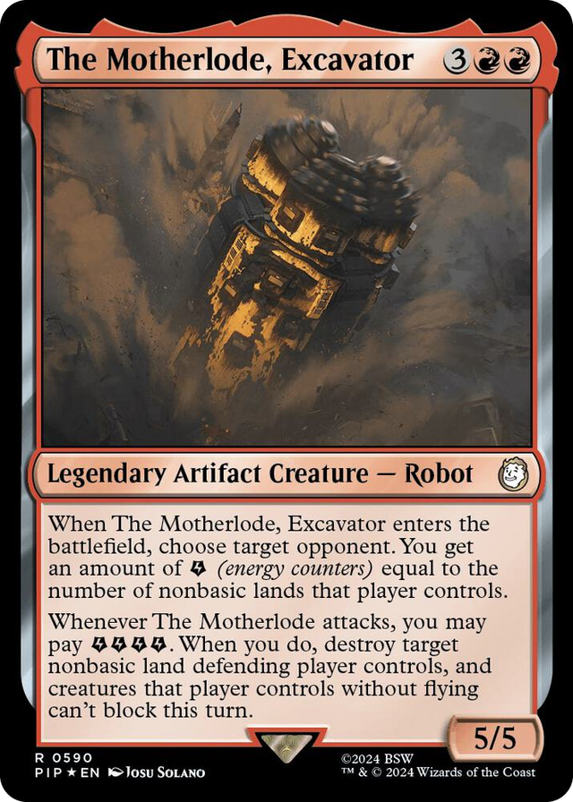 0590 The Motherlode, Excavator (Surge Foil) R Universes Beyond: Fallout