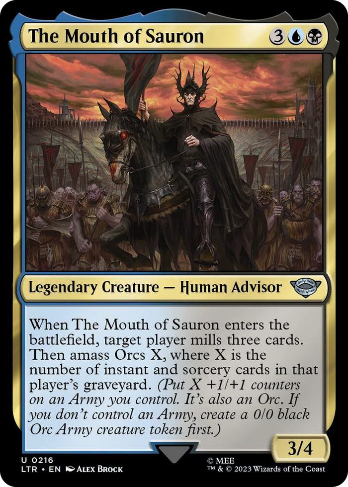 The Mouth of Sauron #216 U - Universes Beyond: The Lord of the Rings: Tales of Middle-earth Pokemon card