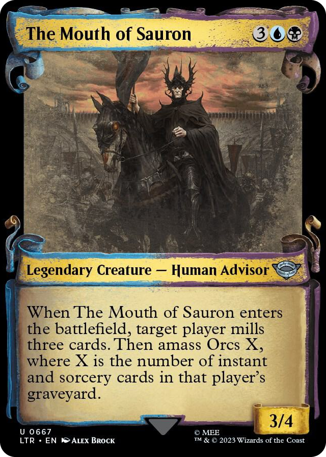 The Mouth of Sauron (Showcase Scrolls) #667 U - Universes Beyond: The Lord of the Rings: Tales of Middle-earth Pokemon card