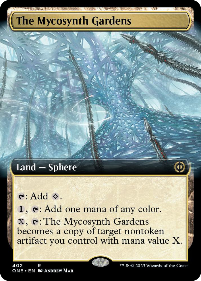 The Mycosynth Gardens (Extended Art) #402 R - Phyrexia: All Will Be One Pokemon card