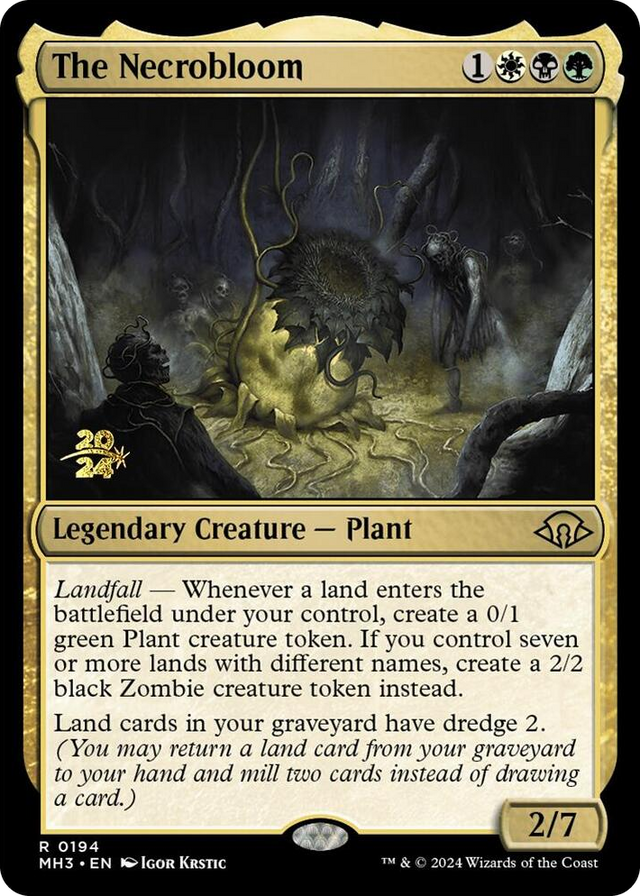 0194 The Necrobloom R Prerelease Cards