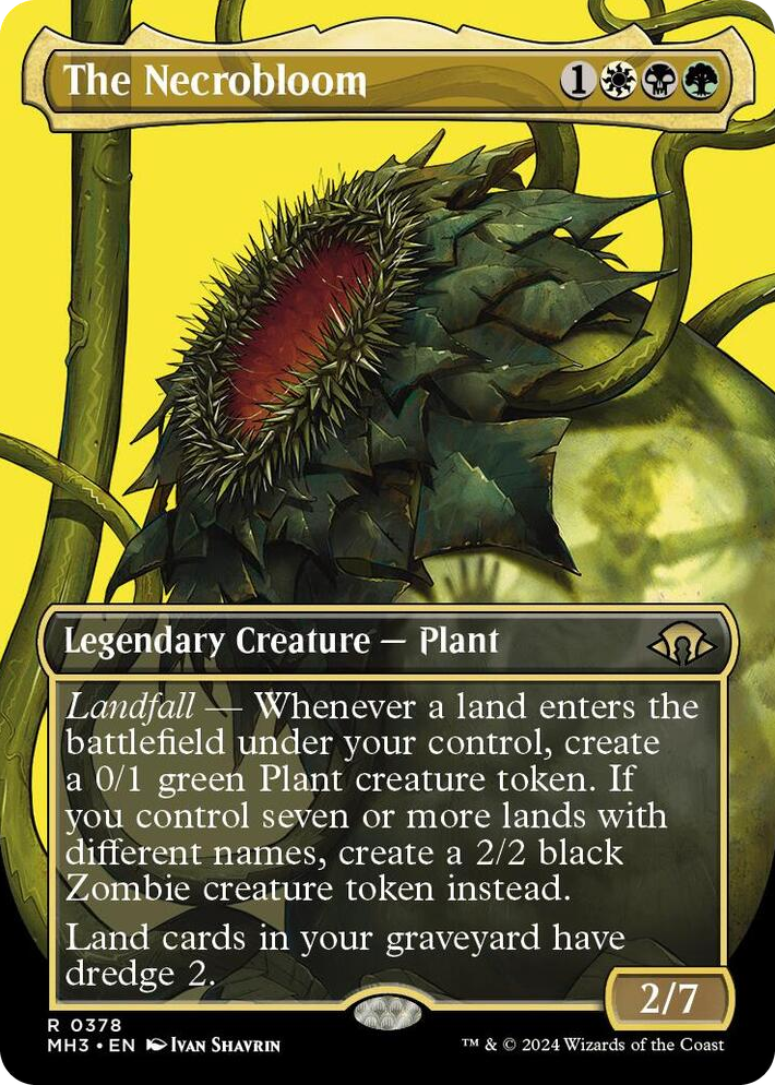 0378 The Necrobloom (Borderless) R Modern Horizons 3