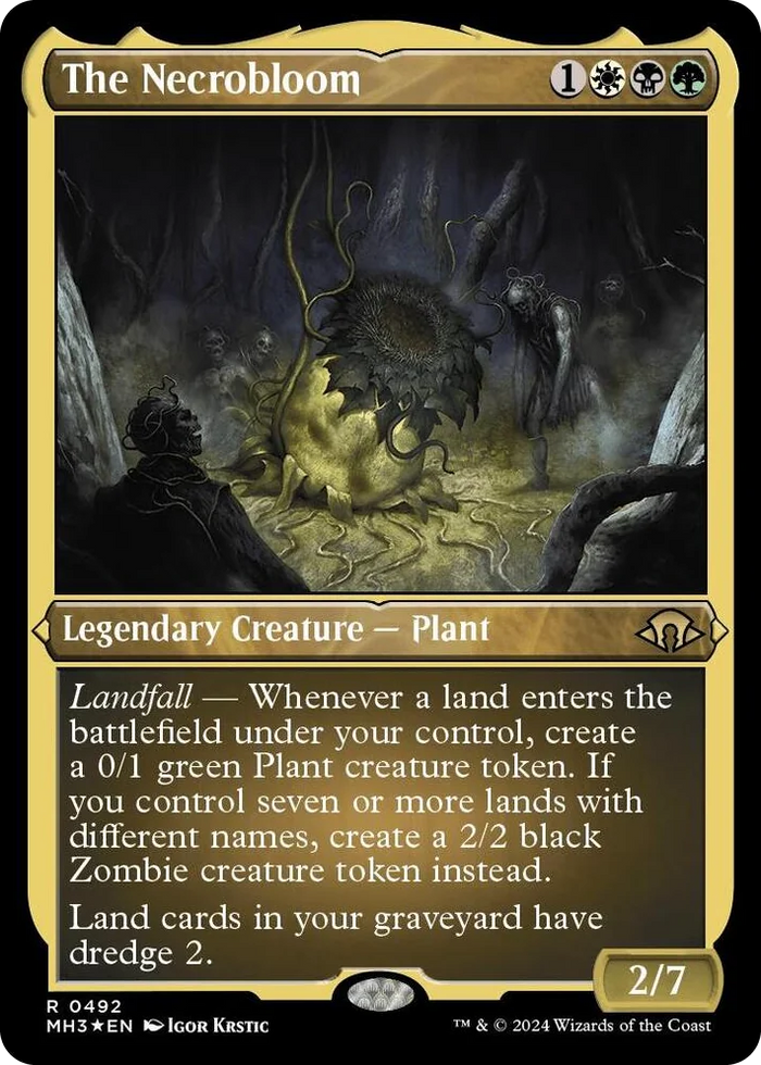 0492 The Necrobloom (Foil Etched) R Modern Horizons 3