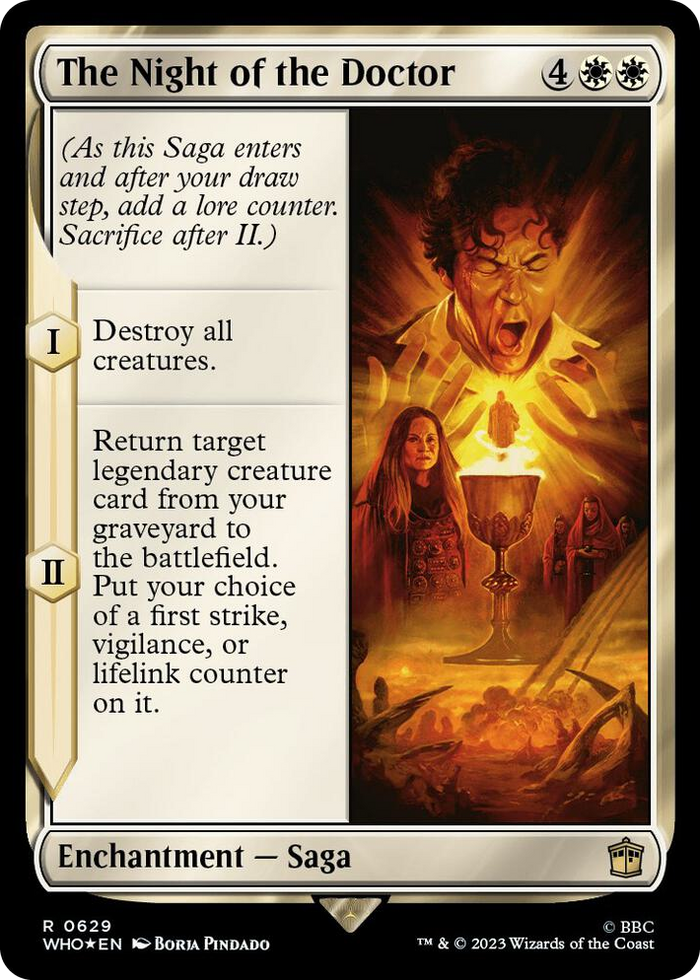 The Night of the Doctor (Surge Foil) #629 R - Universes Beyond: Doctor Who Pokemon card