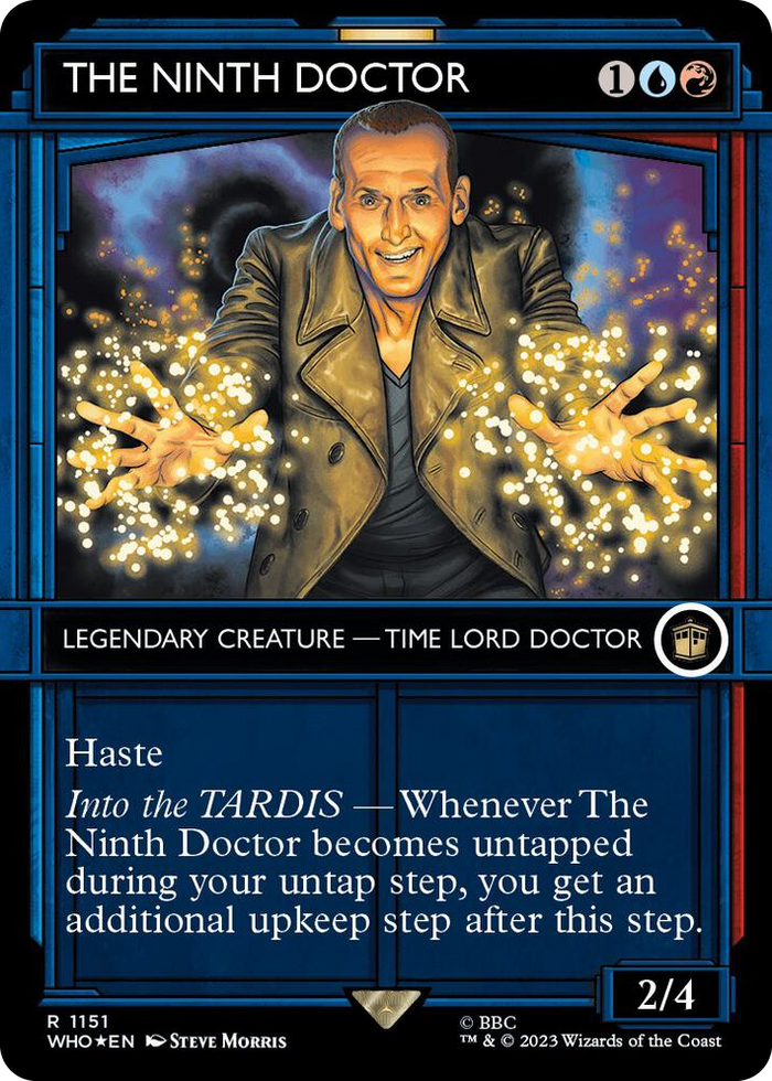 The Ninth Doctor (Showcase) (Surge Foil) #1151 R - Universes Beyond: Doctor Who Pokemon card