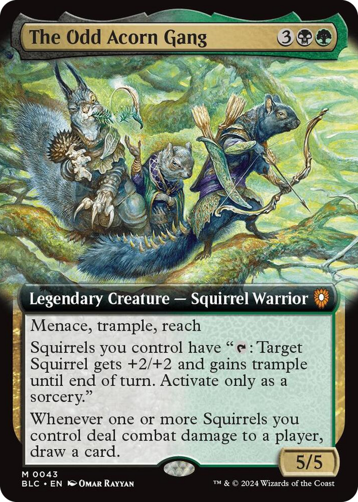 The Odd Acorn Gang (Extended Art) #43 M - Commander: Bloomburrow Pokemon card