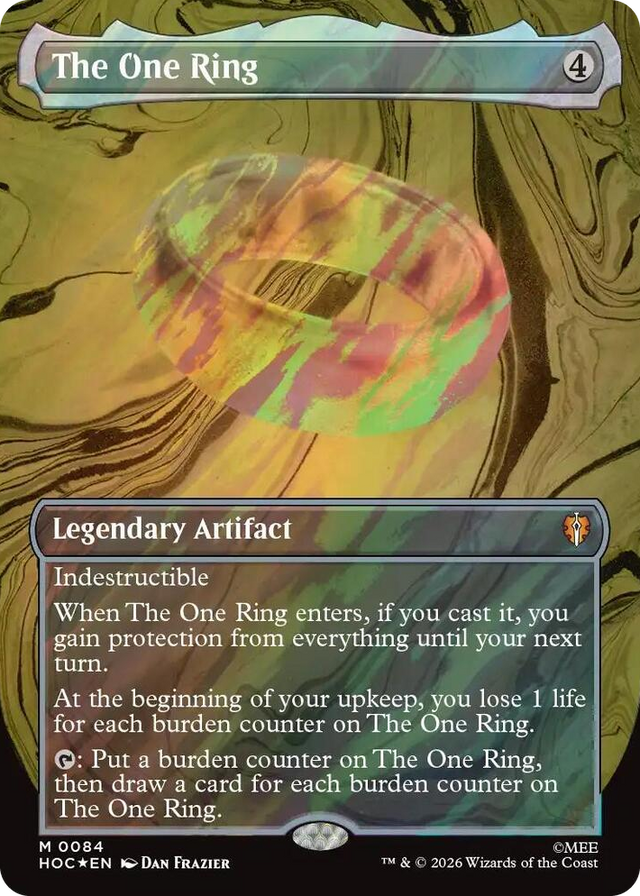 0084 The One Ring (Borderless) (Surge Foil) M The Hobbit: Eternal-Legal