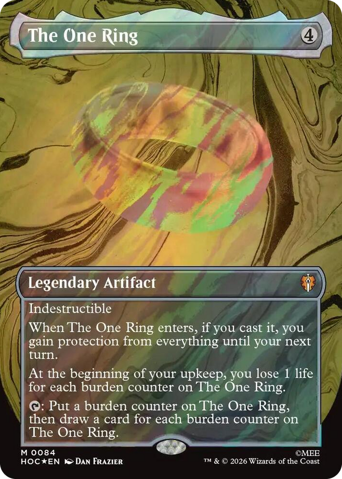 The One Ring (Borderless) (Surge Foil) #84 M - The Hobbit: Eternal-Legal Pokemon card