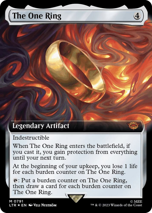 0791 The One Ring (Extended Art) (Surge Foil) M Universes Beyond: The Lord of the Rings: Tales of Middle-earth