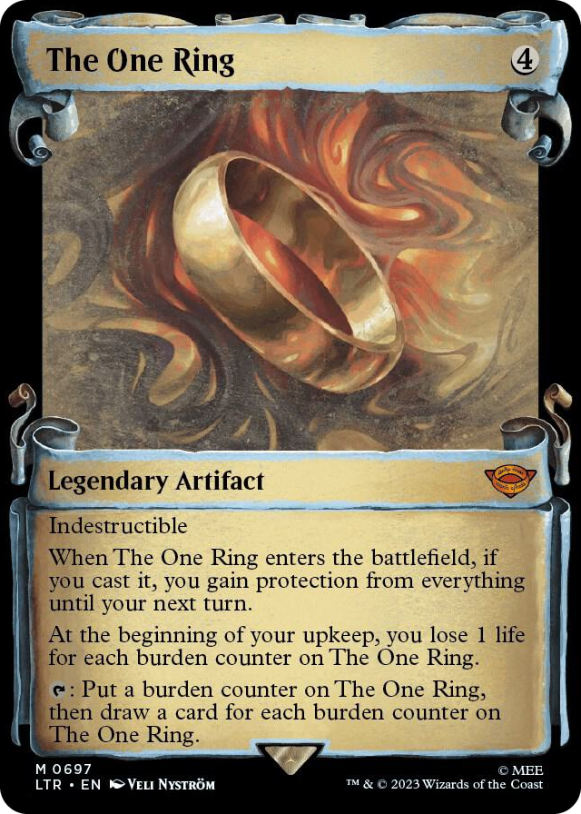 The One Ring (Showcase Scrolls) #697 M - Universes Beyond: The Lord of the Rings: Tales of Middle-earth Pokemon card