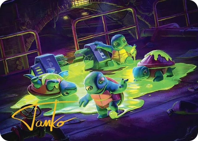0018 The Ooze Art Card (Gold-Stamped Signature) S Art Series: Teenage Mutant Ninja Turtles