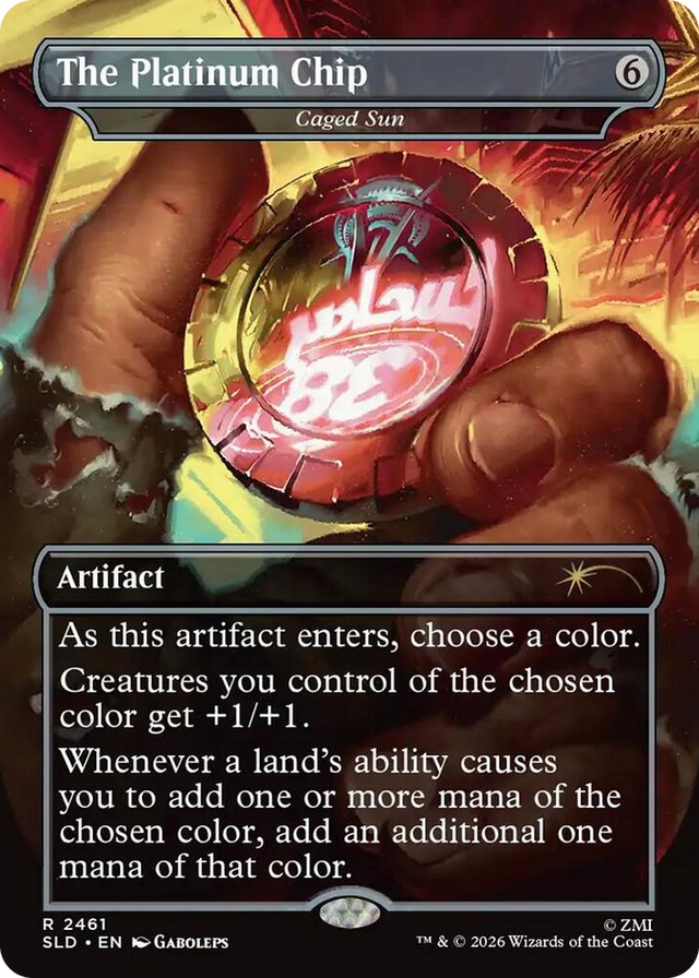2461 The Platinum Chip - Caged Sun R Secret Lair Drop Series
