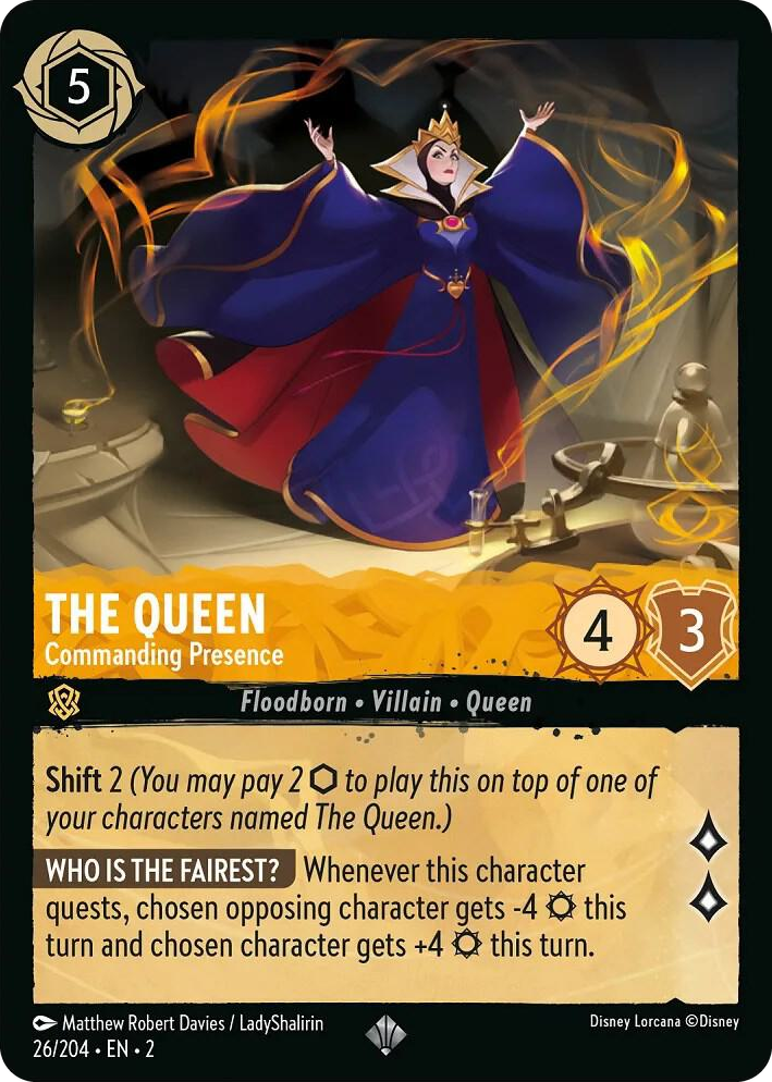 0026 The Queen - Commanding Presence Super Rare Rise of the Floodborn