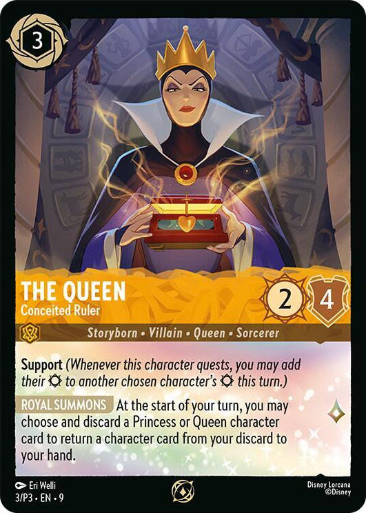0003 The Queen - Conceited Ruler Promo Disney Lorcana Promo Cards