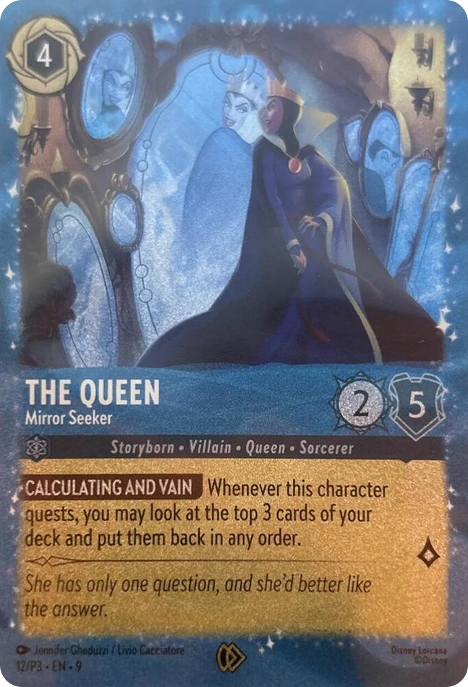 0012 The Queen - Mirror Seeker Promo Disney Lorcana Promo Cards