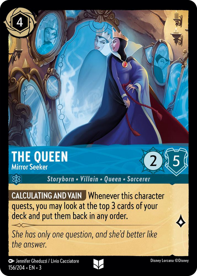 0156 The Queen - Mirror Seeker Uncommon Into the Inklands