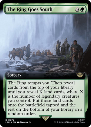0777 The Ring Goes South (Extended Art) (Surge Foil) R Universes Beyond: The Lord of the Rings: Tales of Middle-earth