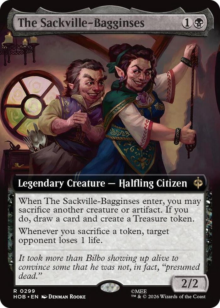 The Sackville-Bagginses (Extended Art) #299 R - The Hobbit Pokemon card