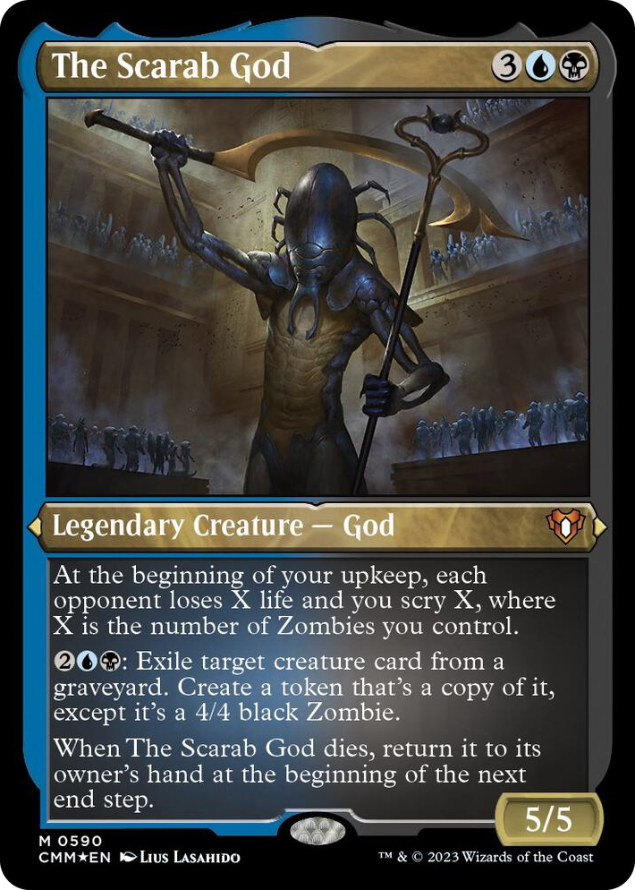 0590 The Scarab God (Foil Etched) M Commander Masters