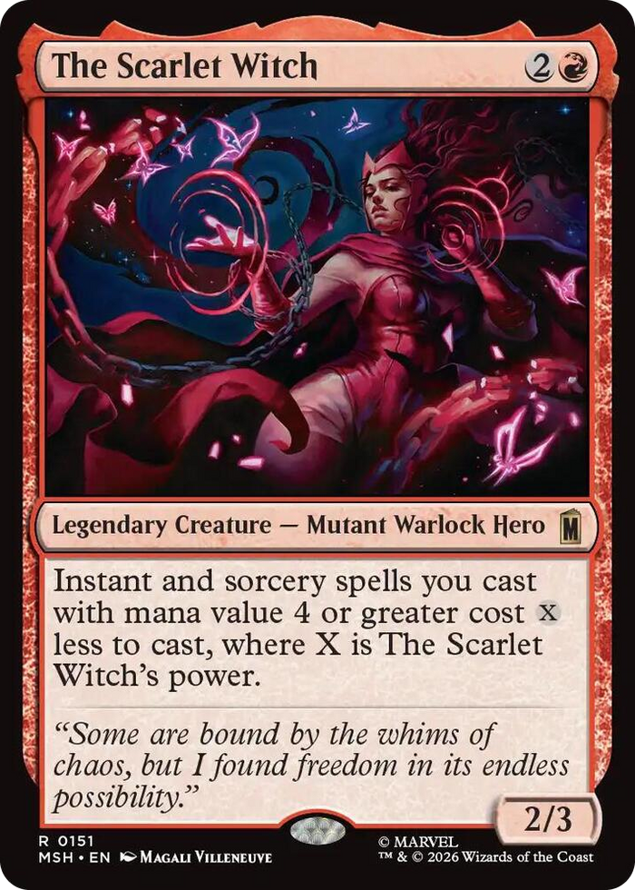 The Scarlet Witch #151 R - Marvel Super Heroes Pokemon card
