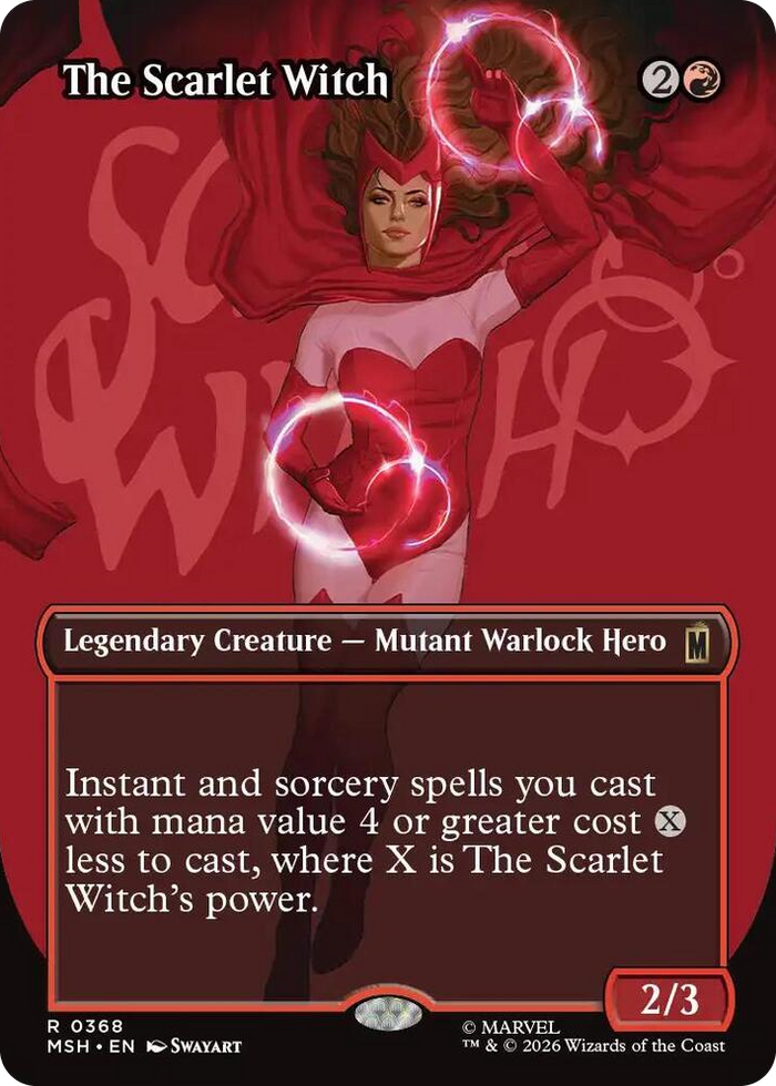 The Scarlet Witch (Borderless) #368 R - Marvel Super Heroes Pokemon card