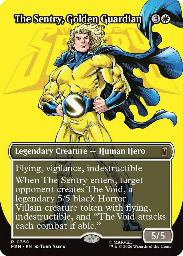 0358 The Sentry, Golden Guardian (Borderless) R Marvel Super Heroes