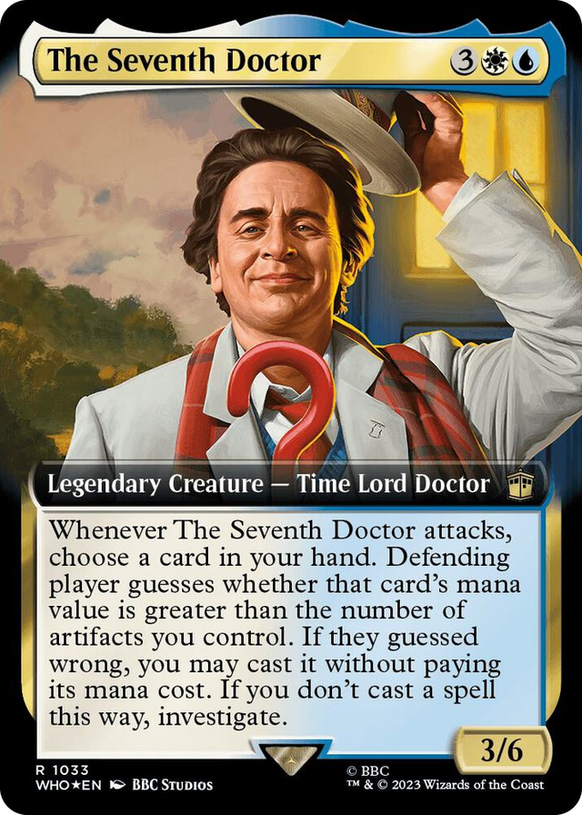 1033 The Seventh Doctor (Extended Art) (Surge Foil) R Universes Beyond: Doctor Who