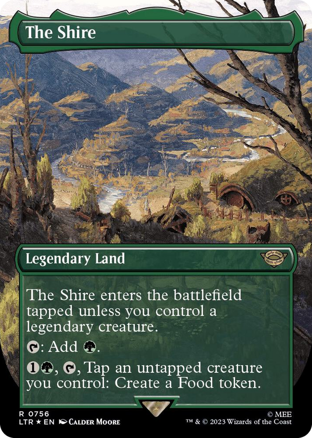 0756 The Shire (Borderless) (Surge Foil) R Universes Beyond: The Lord of the Rings: Tales of Middle-earth