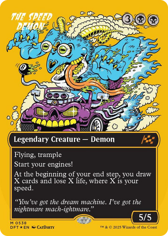 0538 The Speed Demon (Borderless) (First-Place Foil) M Aetherdrift