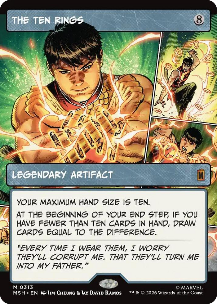 The Ten Rings (Borderless) #313 M - Marvel Super Heroes Pokemon card