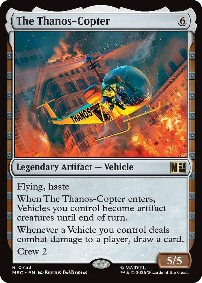 The Thanos-Copter #753 R - Commander: Marvel Super Heroes Pokemon card