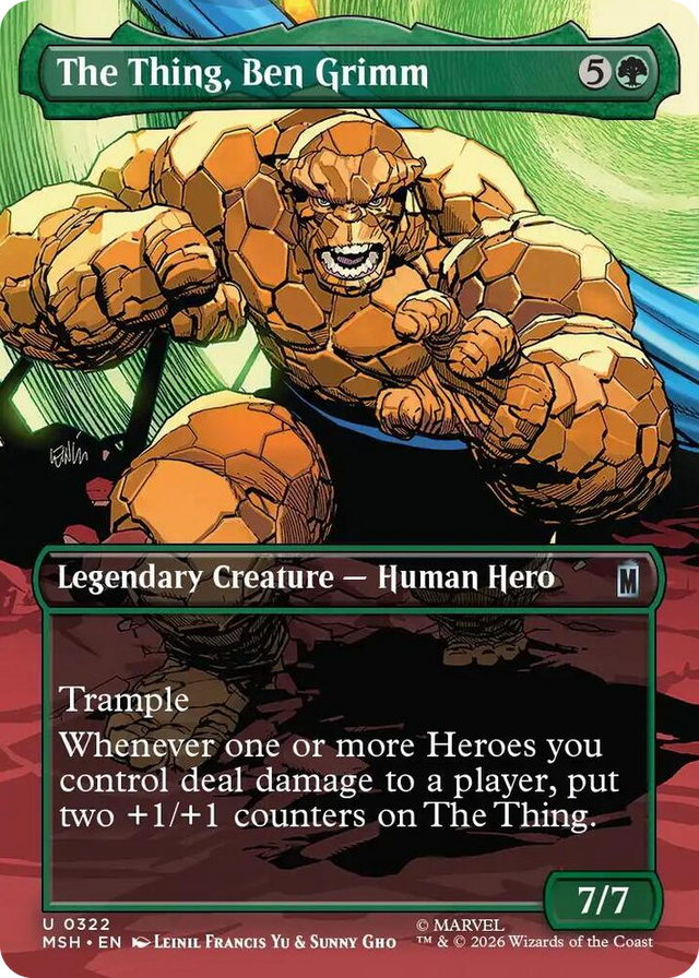 0322 The Thing, Ben Grimm (Borderless) U Marvel Super Heroes