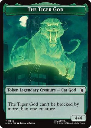 0015 The Tiger God // Sturdy Shield Double-Sided Token T Marvel Super Heroes