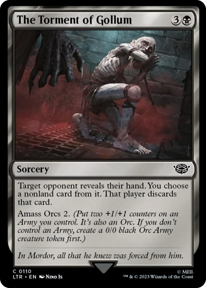 The Torment of Gollum #110 C - Universes Beyond: The Lord of the Rings: Tales of Middle-earth Pokemon card