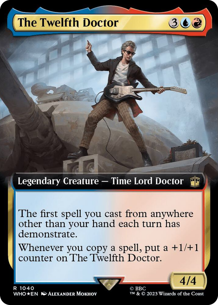 The Twelfth Doctor (Extended Art) (Surge Foil) #1040 R - Universes Beyond: Doctor Who Pokemon card