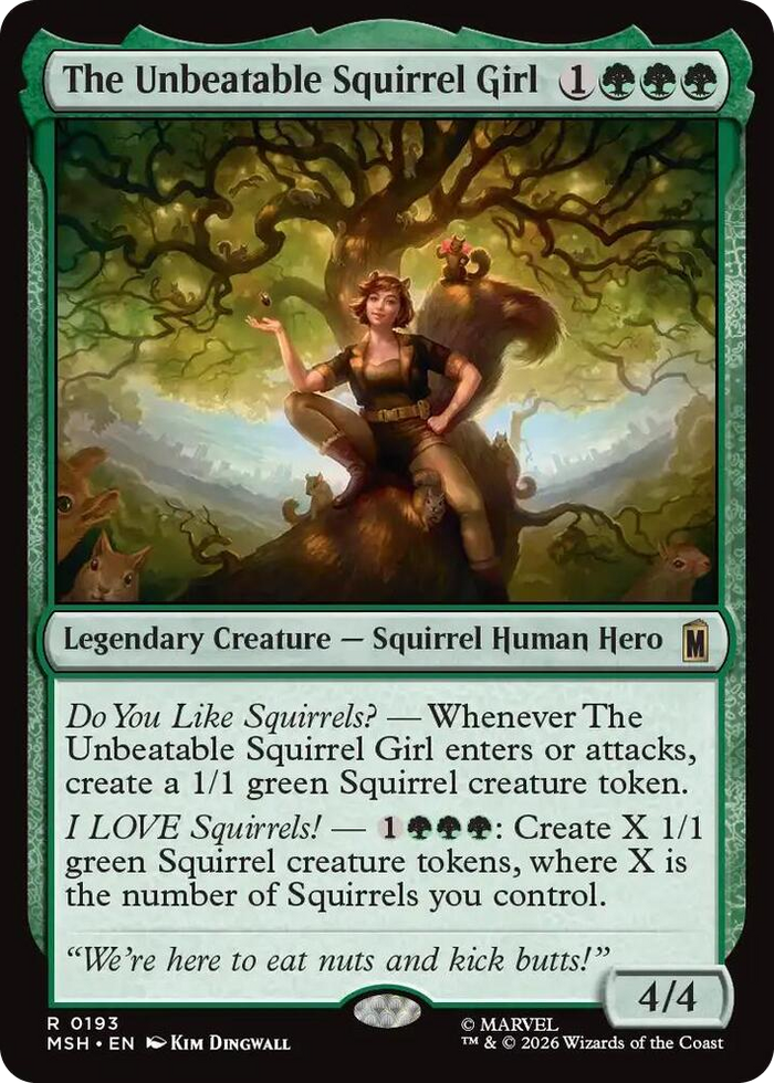 The Unbeatable Squirrel Girl #193 R - Marvel Super Heroes Pokemon card