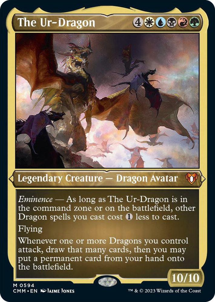 0594 The Ur-Dragon (Foil Etched) M Commander Masters