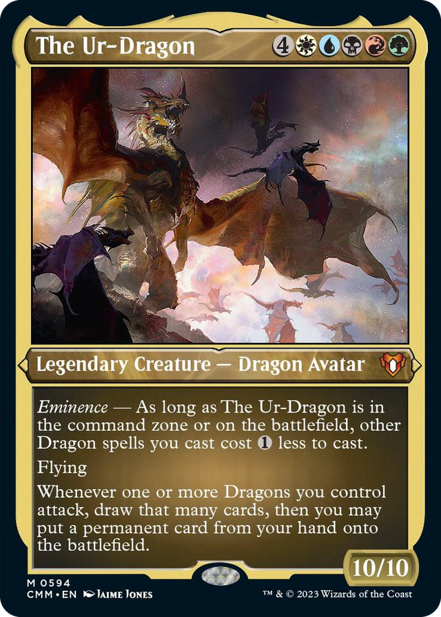 0594 The Ur-Dragon (Foil Etched) M Commander Masters