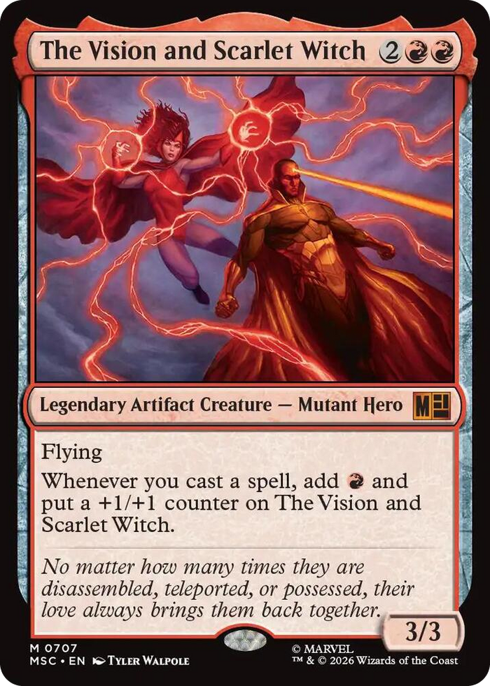 The Vision and Scarlet Witch #707 M - Commander: Marvel Super Heroes Pokemon card