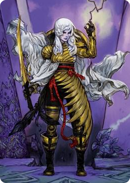 0049 The Wandering Emperor Art Card (49/81) S Art Series: Kamigawa: Neon Dynasty