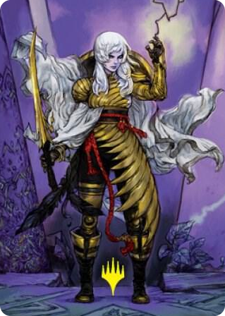 0049 The Wandering Emperor Art Card (49/81) (Gold-Stamped Signature) S Art Series: Kamigawa: Neon Dynasty