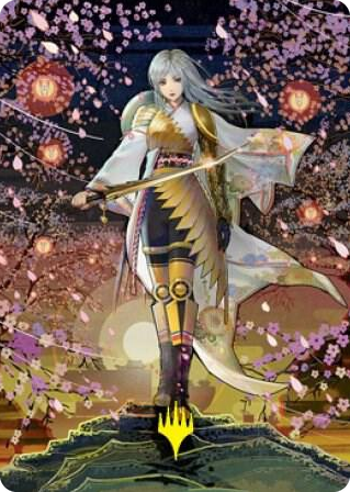 0050 The Wandering Emperor Art Card (50/81) (Gold-Stamped Signature) S Art Series: Kamigawa: Neon Dynasty