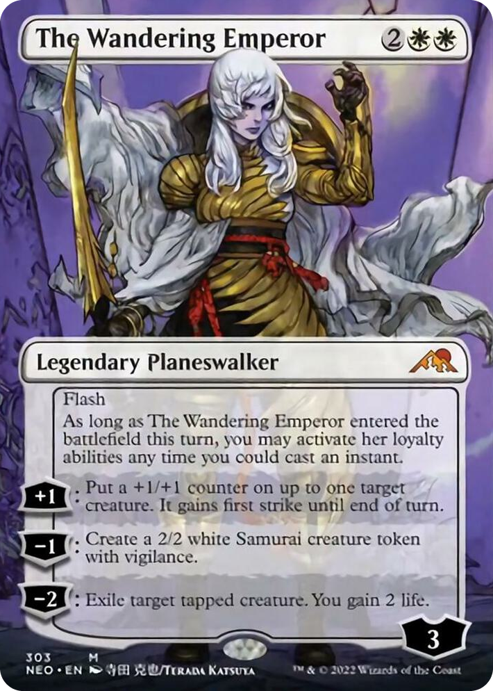 0303 The Wandering Emperor (Borderless) M Kamigawa: Neon Dynasty