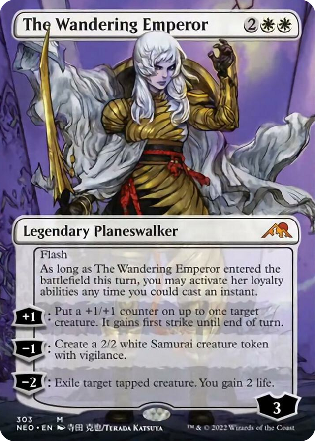 0303 The Wandering Emperor (Borderless) M Kamigawa: Neon Dynasty