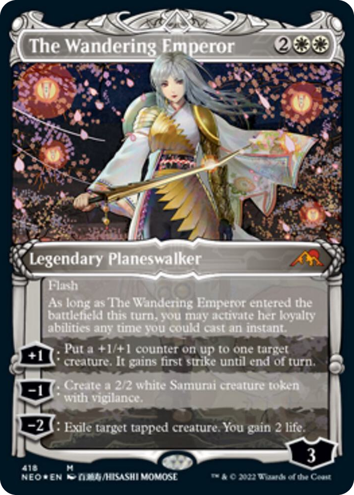 0418 The Wandering Emperor (Showcase) (Foil Etched) M Kamigawa: Neon Dynasty