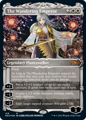0418 The Wandering Emperor (Showcase) (Foil Etched) M Kamigawa: Neon Dynasty