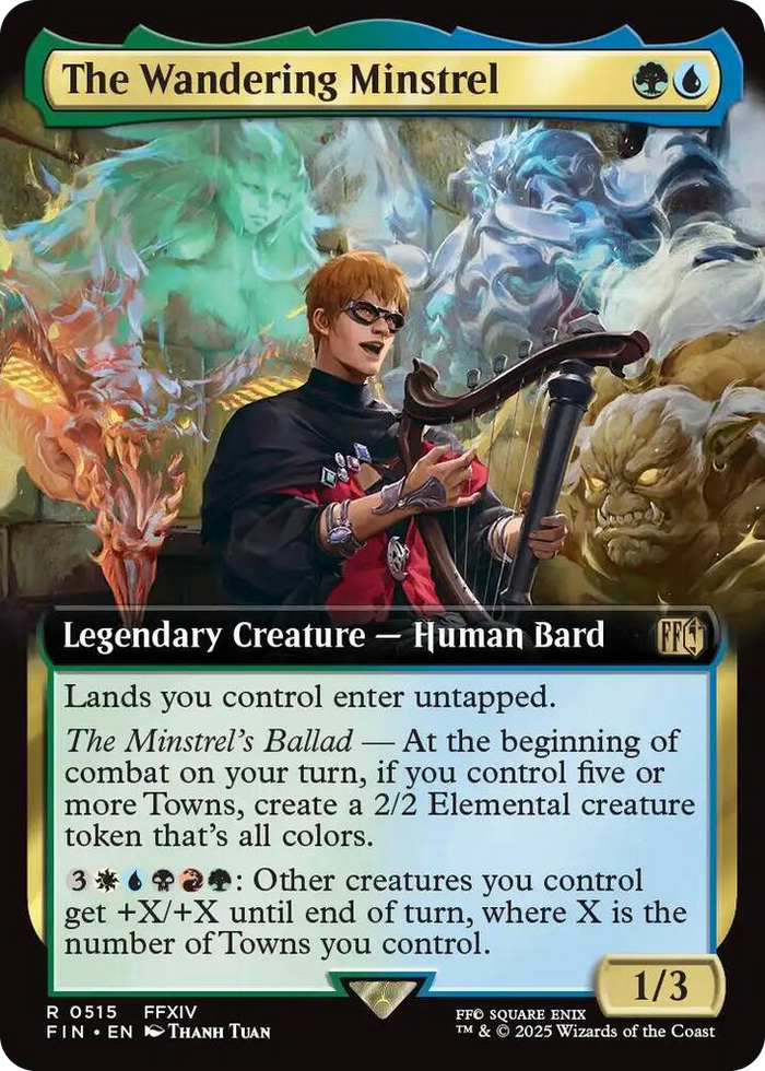 The Wandering Minstrel (Extended Art) #515 R - FINAL FANTASY Pokemon card