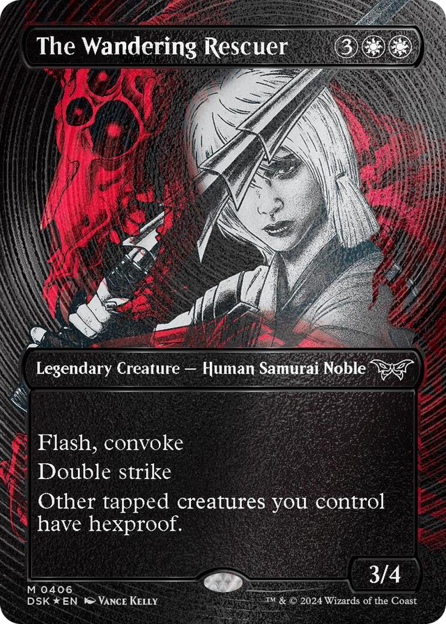 0406 The Wandering Rescuer (Showcase) (Textured Foil) M Duskmourn: House of Horror