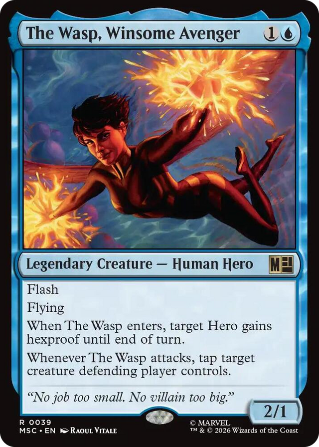 0039 The Wasp, Winsome Avenger R Commander: Marvel Super Heroes