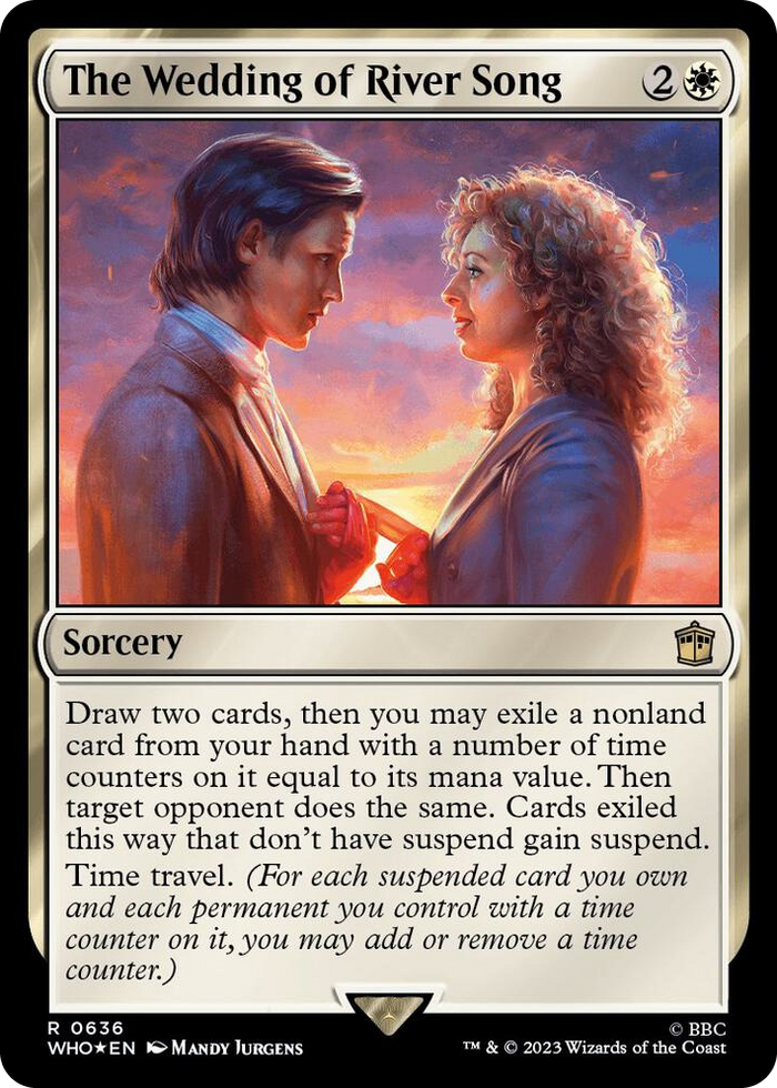 The Wedding of River Song (Surge Foil) #636 R - Universes Beyond: Doctor Who Pokemon card